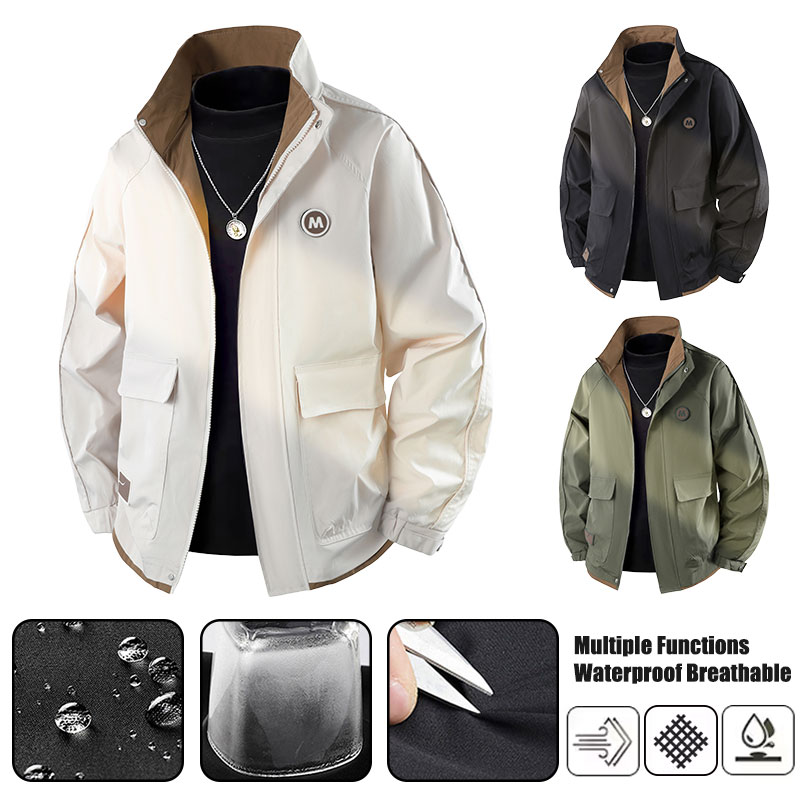 Outdoor Adventure Windbreaker - Jaket Pria untuk Aktivitas Luar Ruangan,