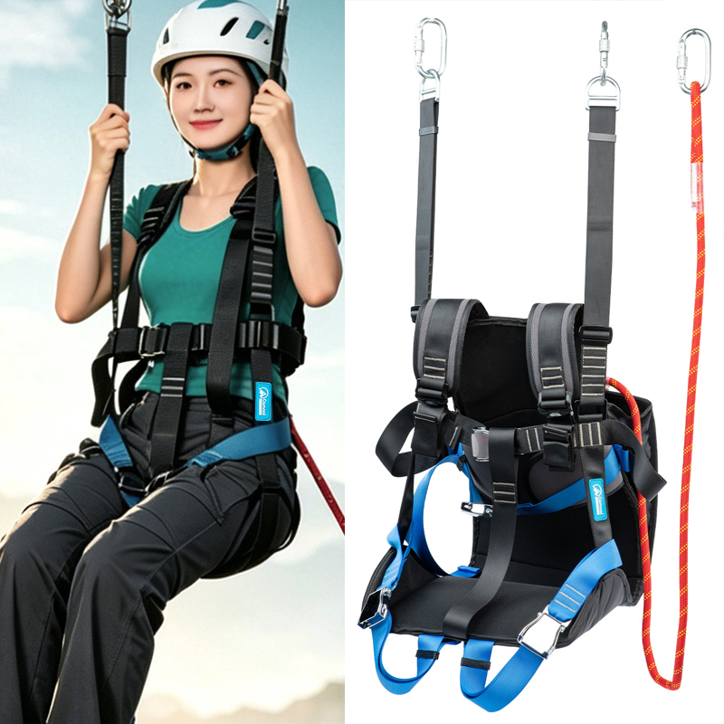 Outdoor Adventure Zipline - Kursi Pengaman Zipline Ketinggian Tinggi Luar